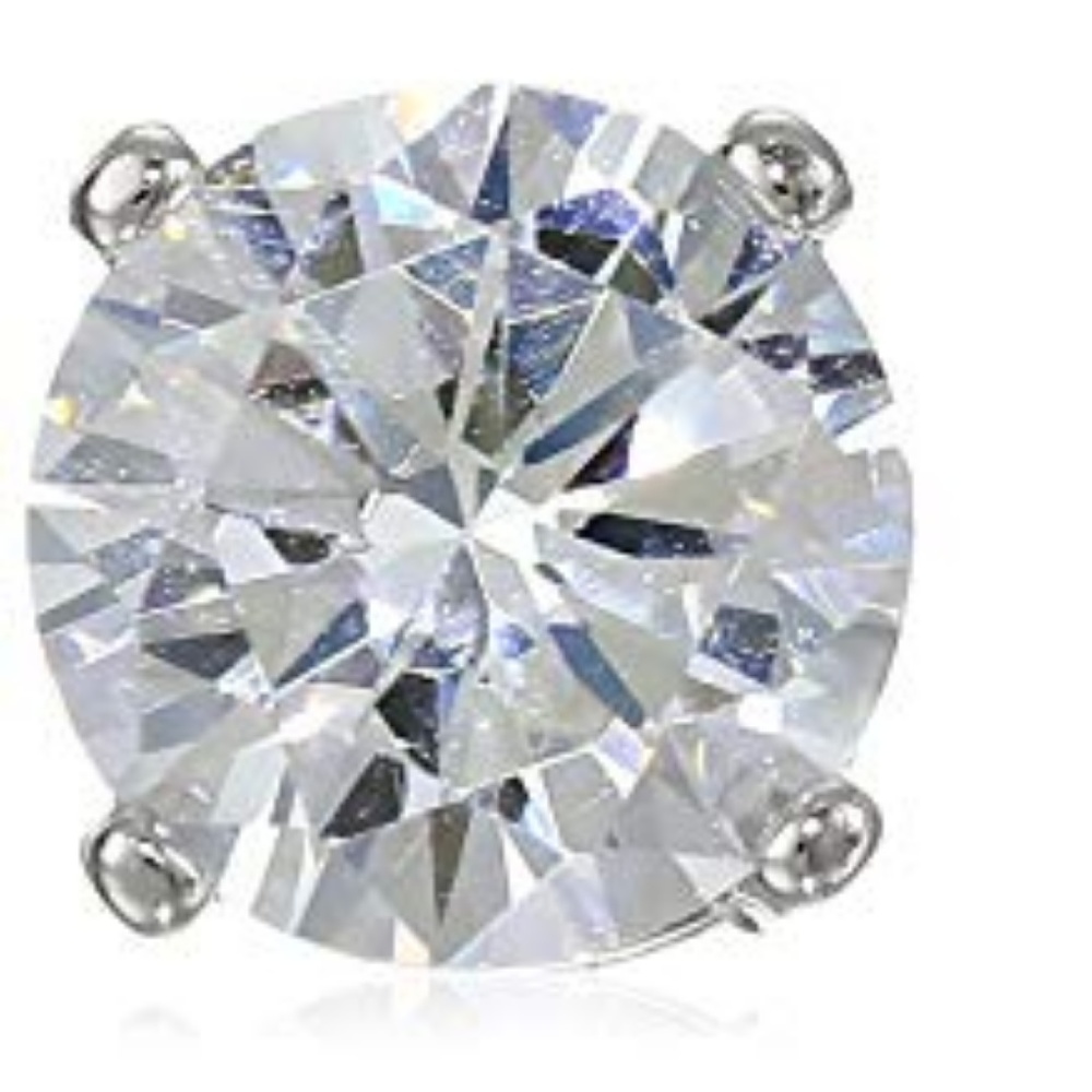 Plated Sterling Silver Cubic Zirconia StudEarrings